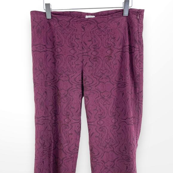 00s CACHE Vintage Red Geometric Print Pull On Pants - Picture 9 of 11